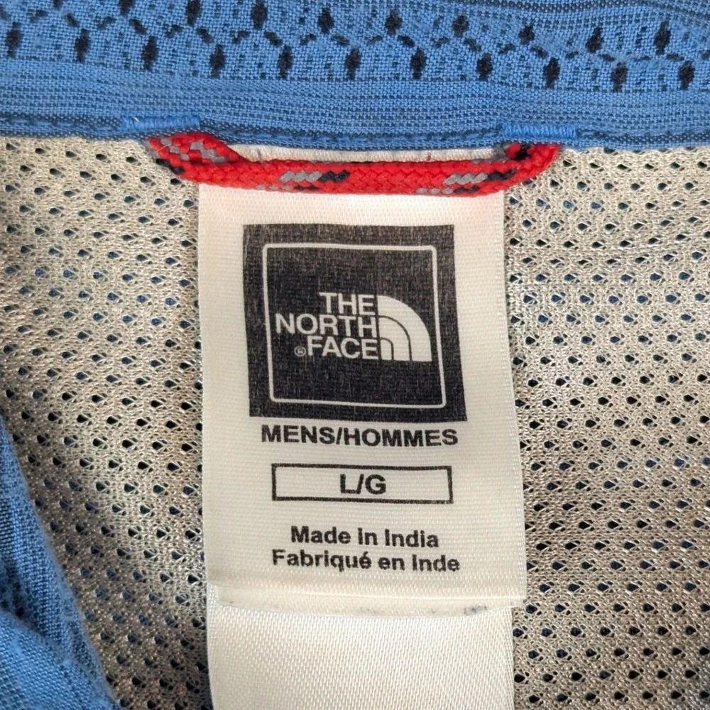 The North Face Mens Blue Textured Stripe Short Sleeve Button Up‎ Shirt AH6T L
